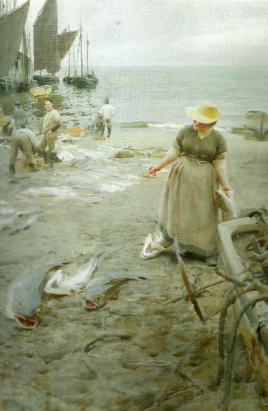 Anders Zorn fiskmarknad i st. ives China oil painting art